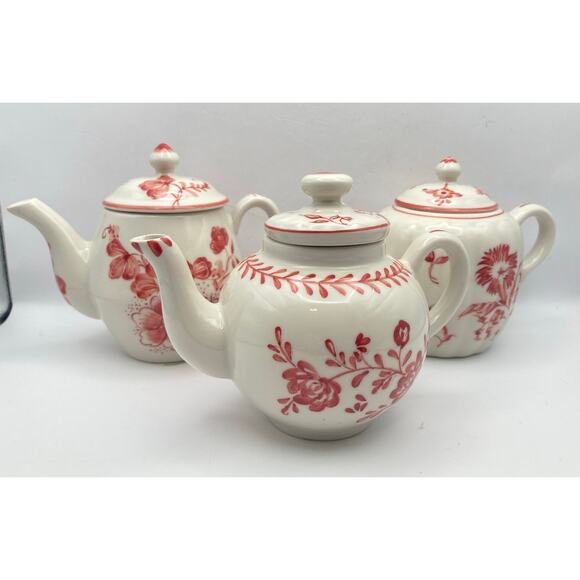Williamsburg Tea Time Collection 3 Different One Cup Tea Pots NIP Andrea Sadek - Picture 5 of 14